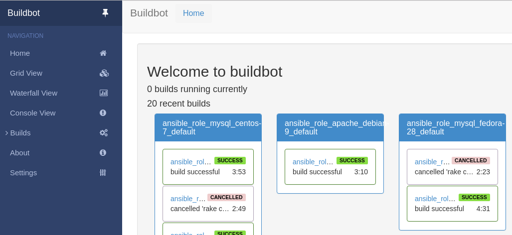 Buildbot screenshot